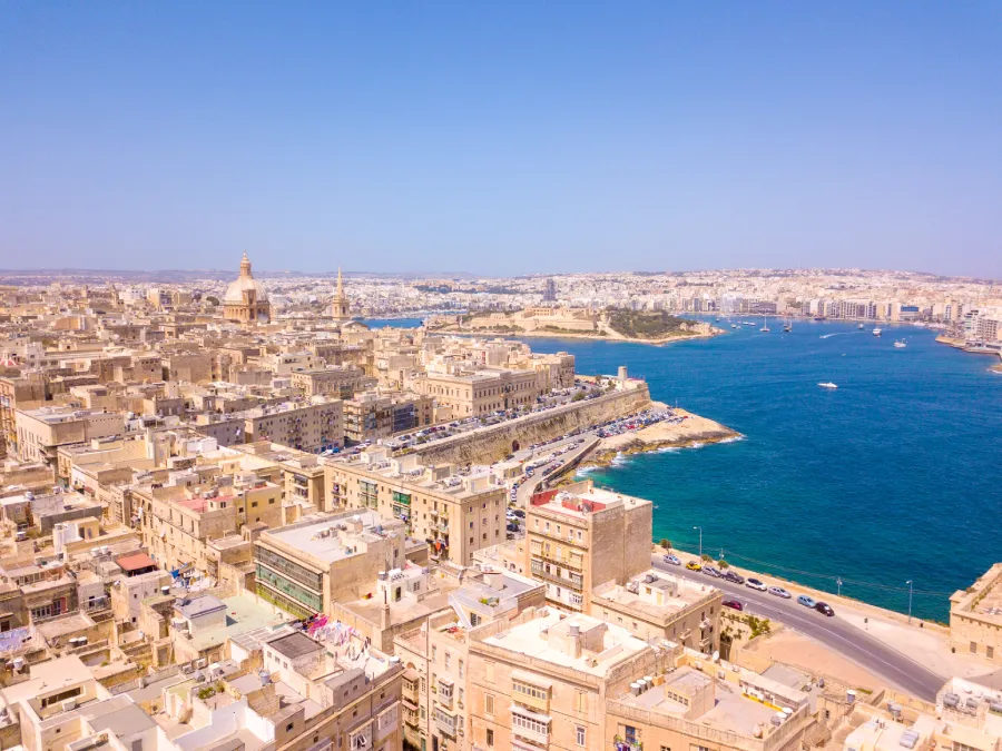 Historic limestone buildings and old town view in Malta, illustrating the rich history and culture for international students looking to study abroad in Malta.
